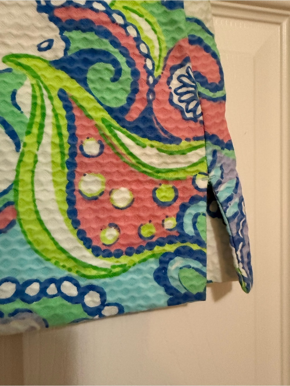 Lilly Pulitzer Bright Blue Green Pink Paisley Mini Skirt - Picture 5 of 10